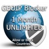 One month unlimited GeoIP Blocker Token