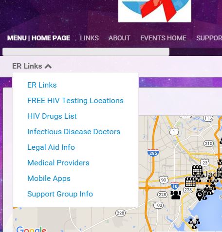 Shows a new sub-menu for navigation. Sub-menu for index page.
