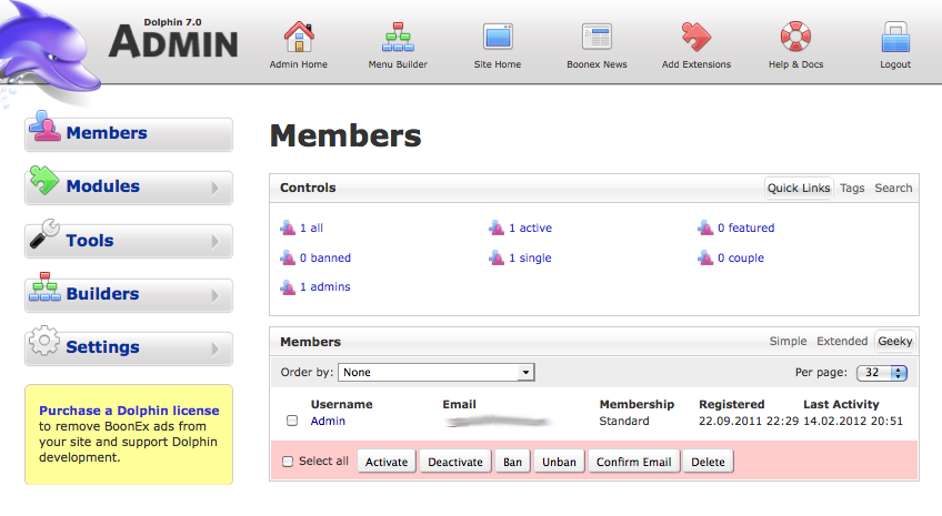 Members Screenshot